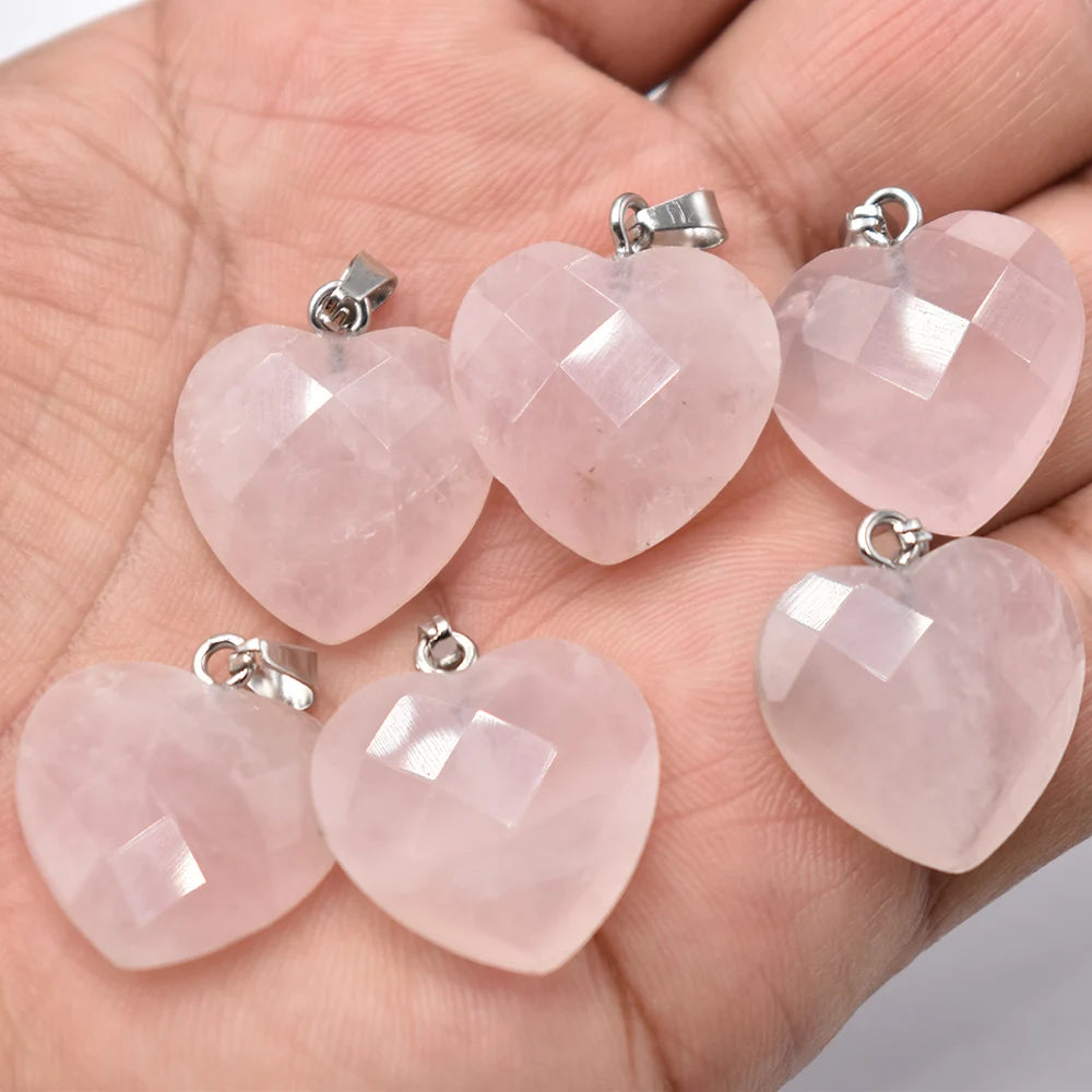 Mixed Crystal Heart Pendants-ToShay.org