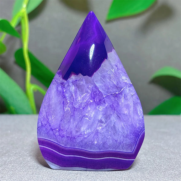 Violet Striped Agate Flame-ToShay.org