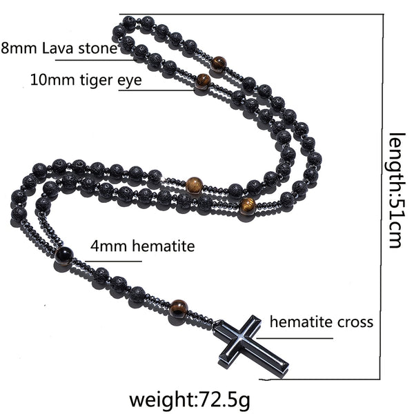 Black Lava Stone Rosary-ToShay.org