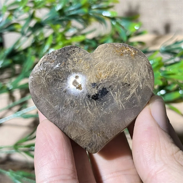 Yellow Hair Agate Heart-ToShay.org
