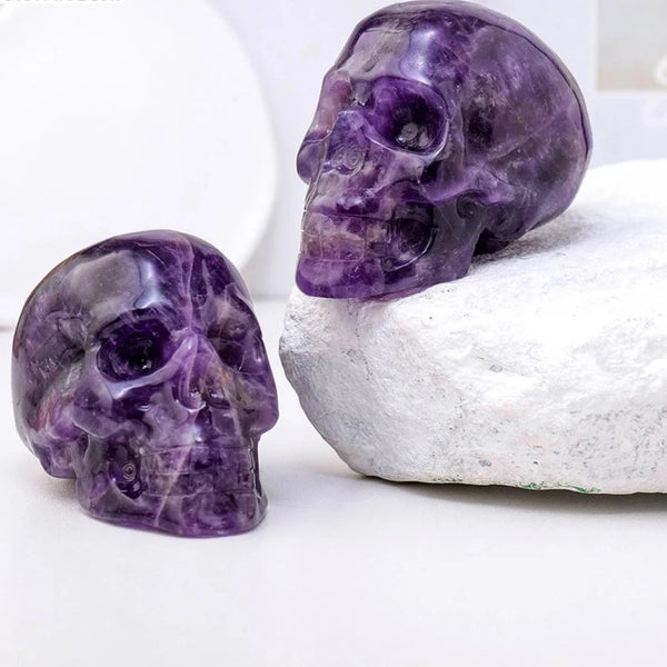 Purple Amethyst Skulls-ToShay.org