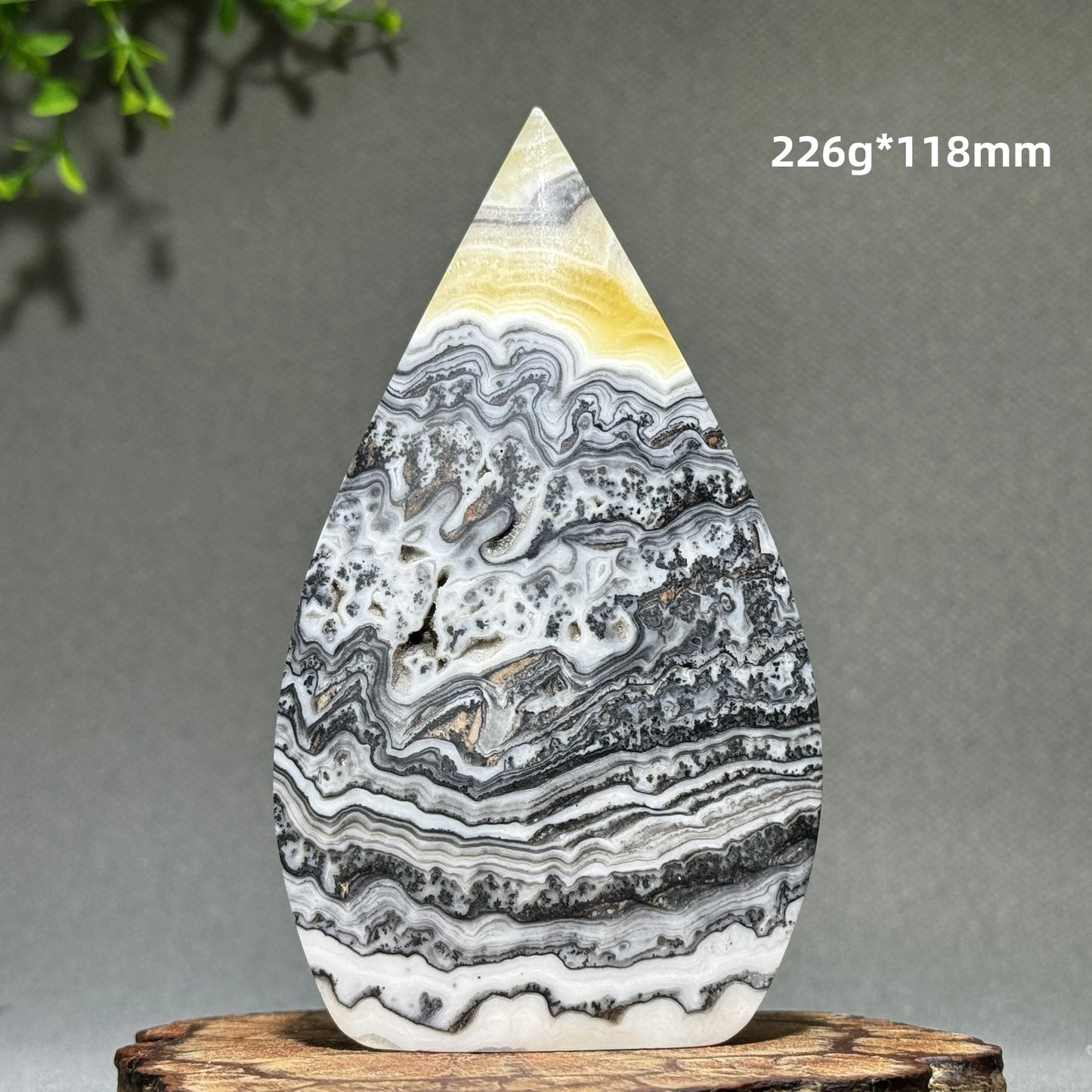 Grey Stripe Agate Torch-ToShay.org