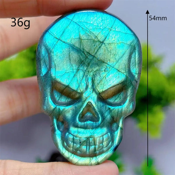 Rainbow Labradorite Skull Pendants-ToShay.org