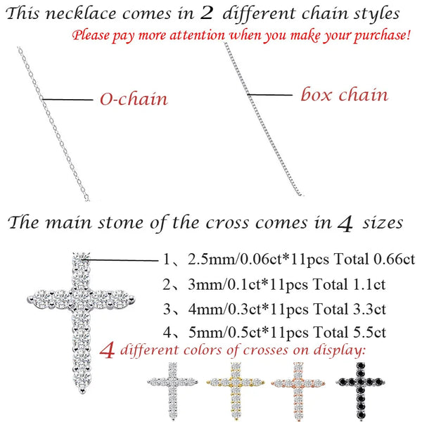 Silver Diamond Cross Pendant-ToShay.org