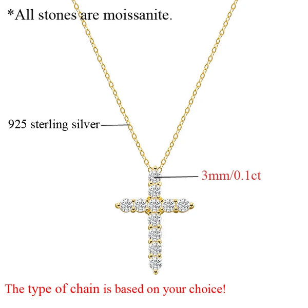 Silver Diamond Cross Pendant-ToShay.org