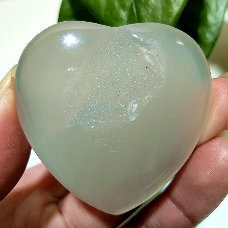 Grey Drusy Agate Heart-ToShay.org