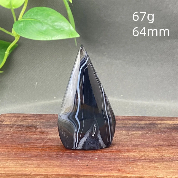 Black Silk Agate Torch-ToShay.org