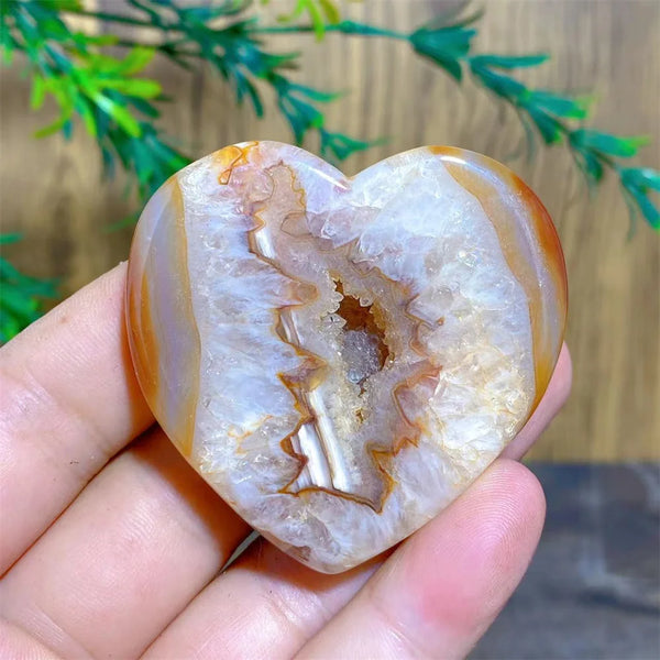 Red Agate Geode Heart-ToShay.org