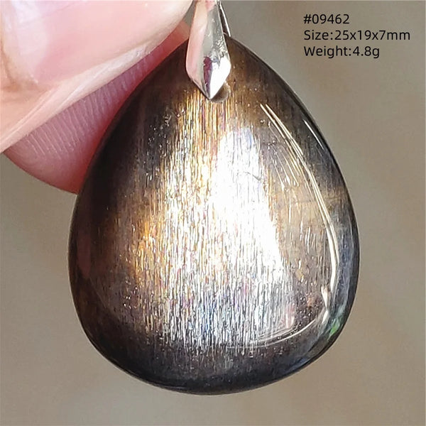 Black Moonstone Sunstone Pendant-ToShay.org