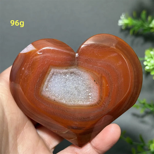 Red Agate Geode Heart-ToShay.org