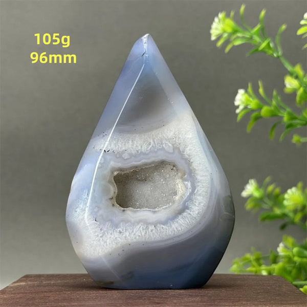 Blue Agate Geode Torch-ToShay.org