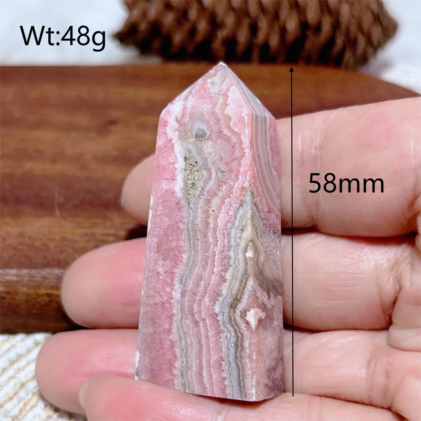 Pink Rhodochrosite Point-ToShay.org