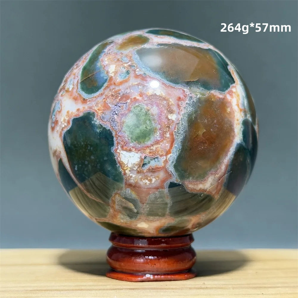 Red Moss Crystal Agate Ball-ToShay.org