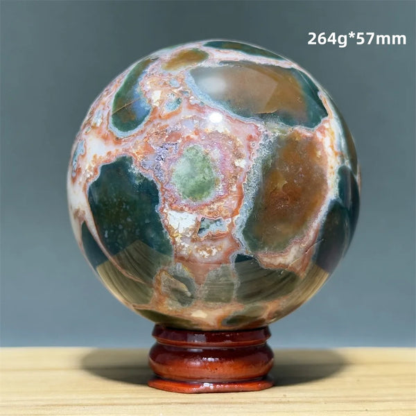 Red Moss Crystal Agate Ball-ToShay.org