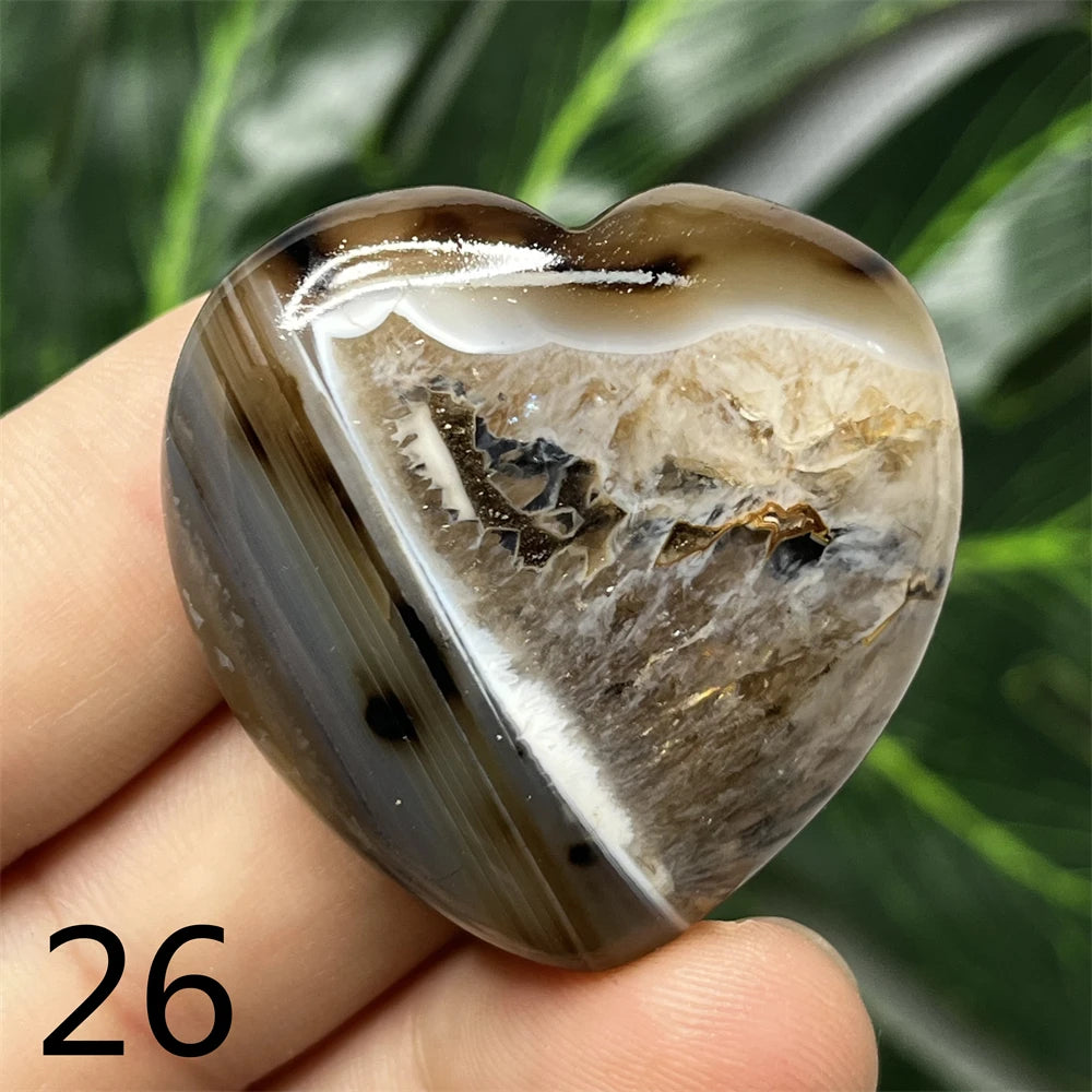 Black Agate Geode Heart-ToShay.org