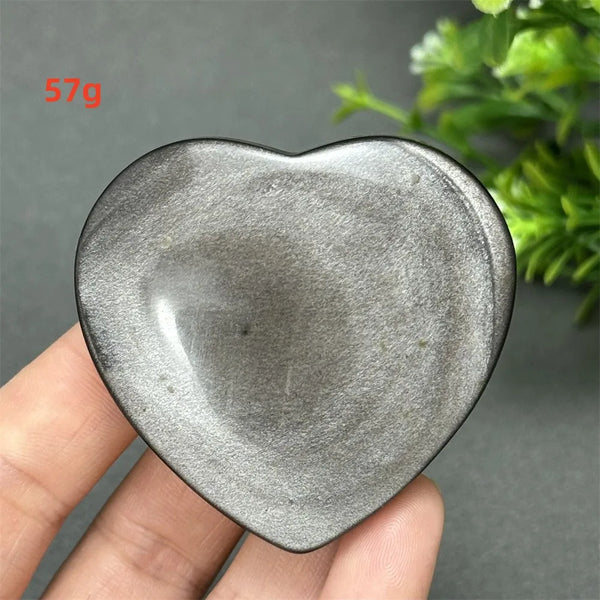 Silver Obsidian Quartz Heart-ToShay.org