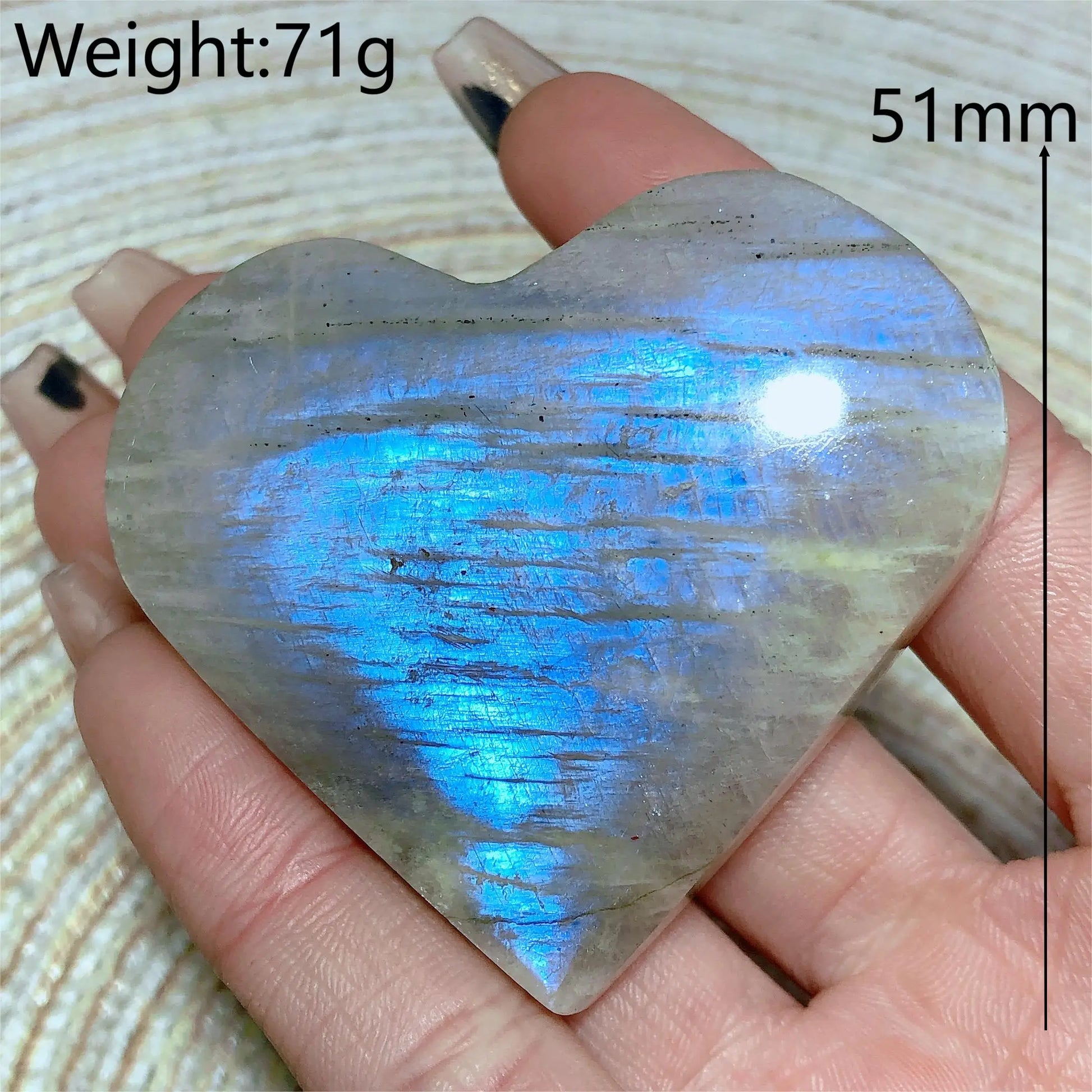 Blue Rainbow Moonstone Hearts-ToShay.org