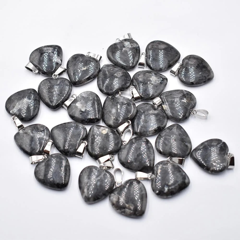 Mixed Crystal Heart Pendants-ToShay.org
