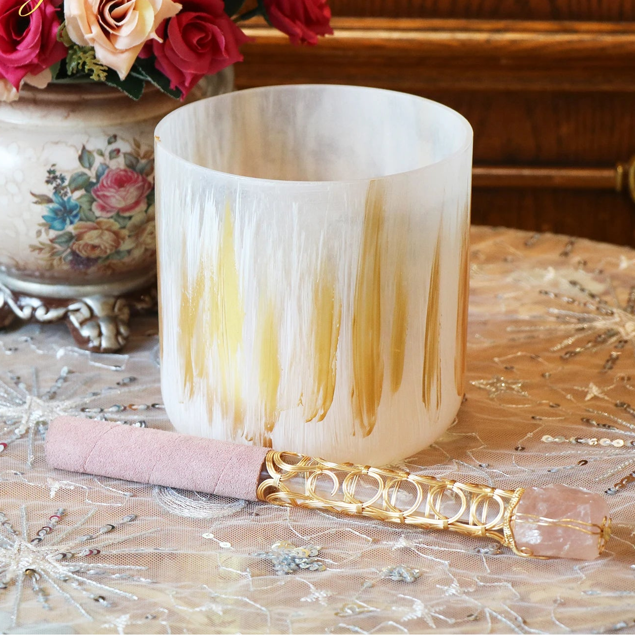 White Alchemy Crystal Singing Bowl-ToShay.org