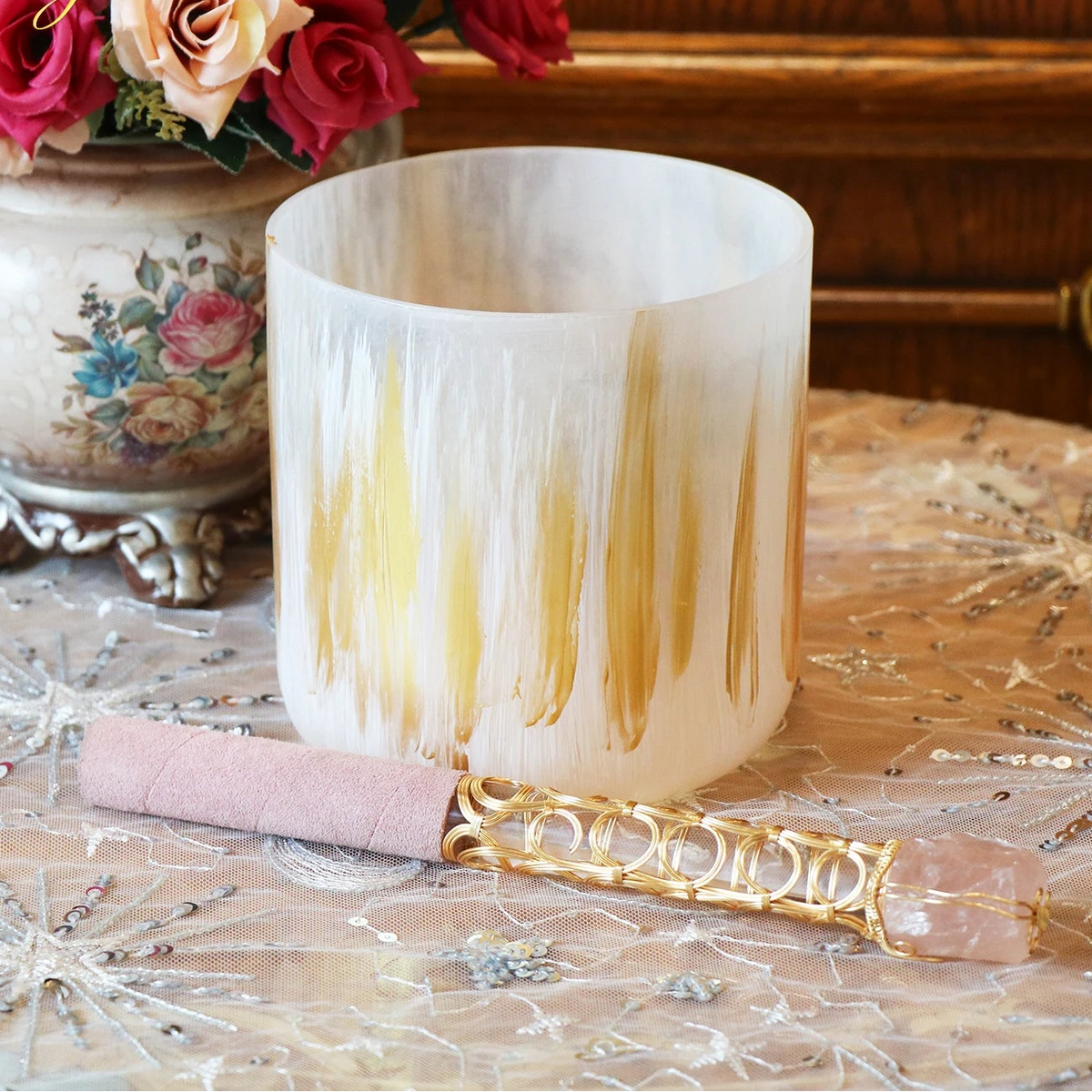 White Alchemy Crystal Singing Bowl-ToShay.org