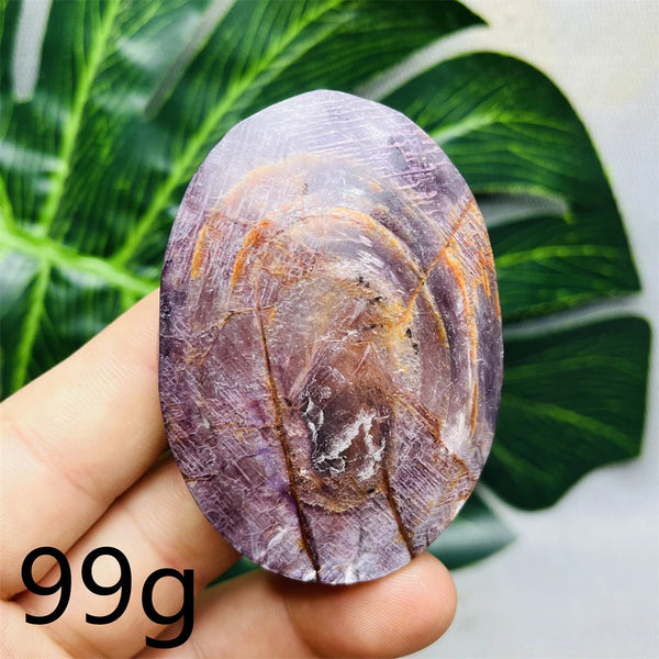 Purple Mica Crystal Palm Stone-ToShay.org