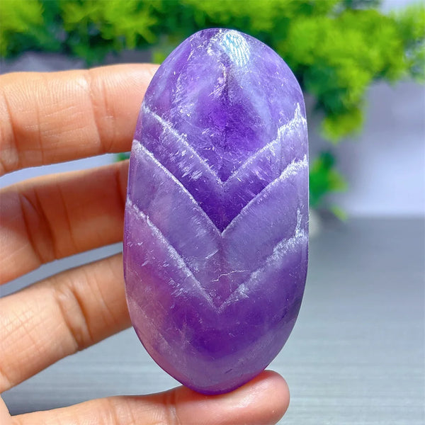 Purple Amethyst Palm Stone-ToShay.org