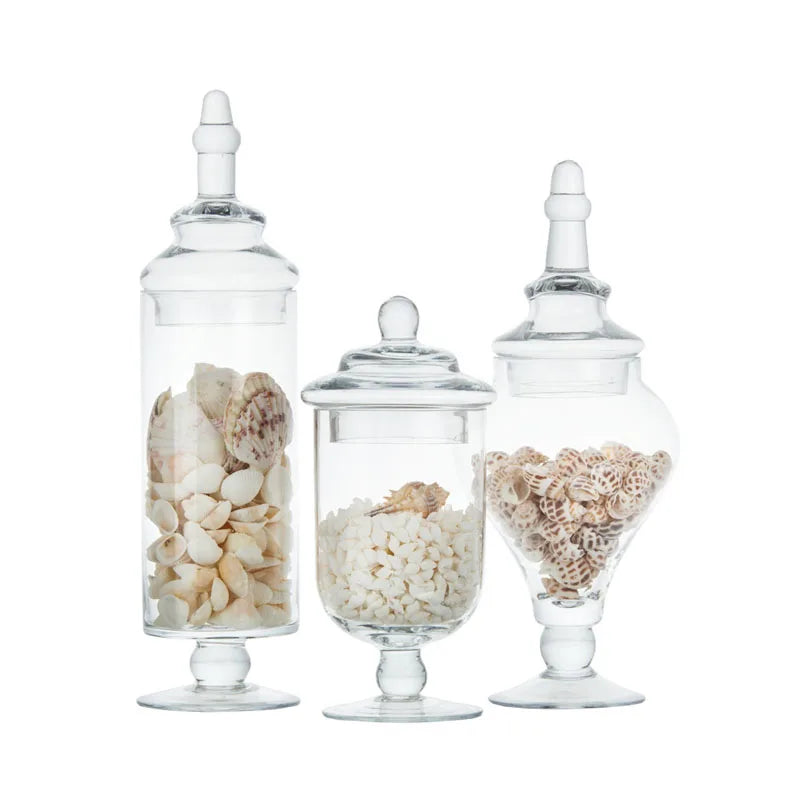 Clear Glass Candy Jar-ToShay.org