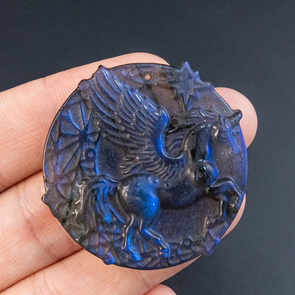 Blue Labradorite Pegasus Pendant-ToShay.org