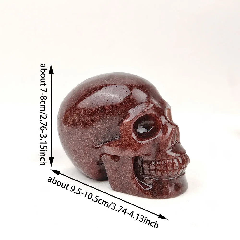Red Strawberry Quartz Skull-ToShay.org