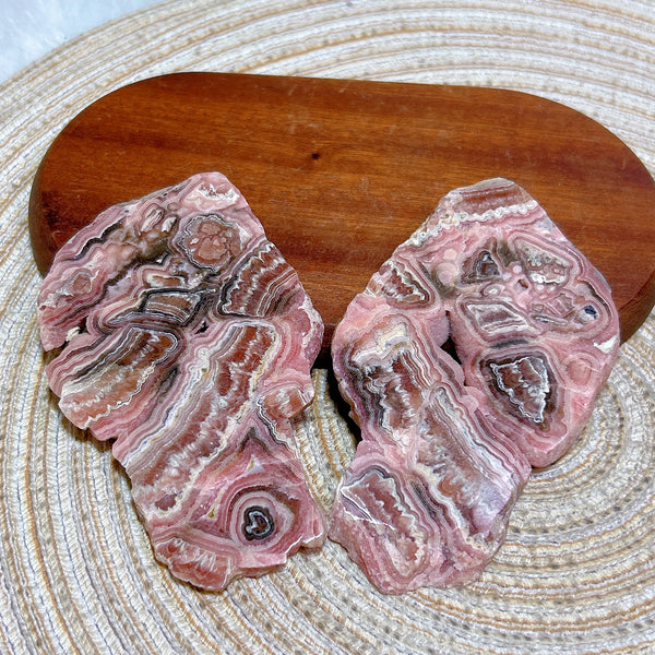 Pink Rhodochrosite Slices-ToShay.org