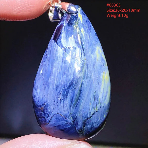 Blue Pietersite Chatoyant Pendant-ToShay.org