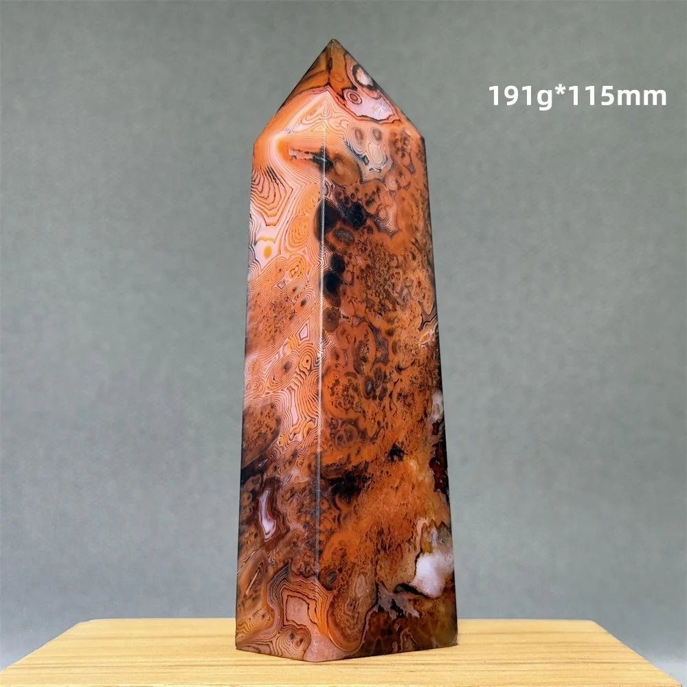 Orange Striped Agate Obelisk-ToShay.org
