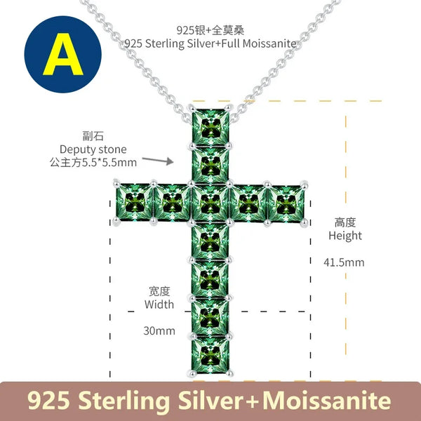 Silver Diamond Cross Pendants-ToShay.org