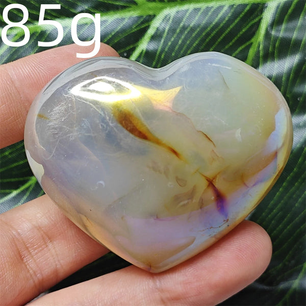 Yellow Tree Agate Heart-ToShay.org