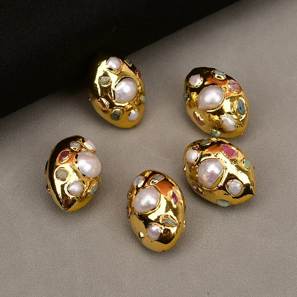 White Pearl Paved Beads-ToShay.org