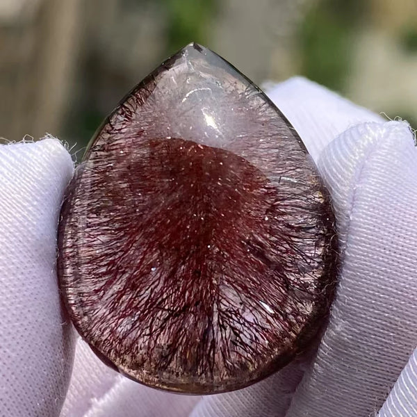 Red Rutilated Quartz Pendant-ToShay.org