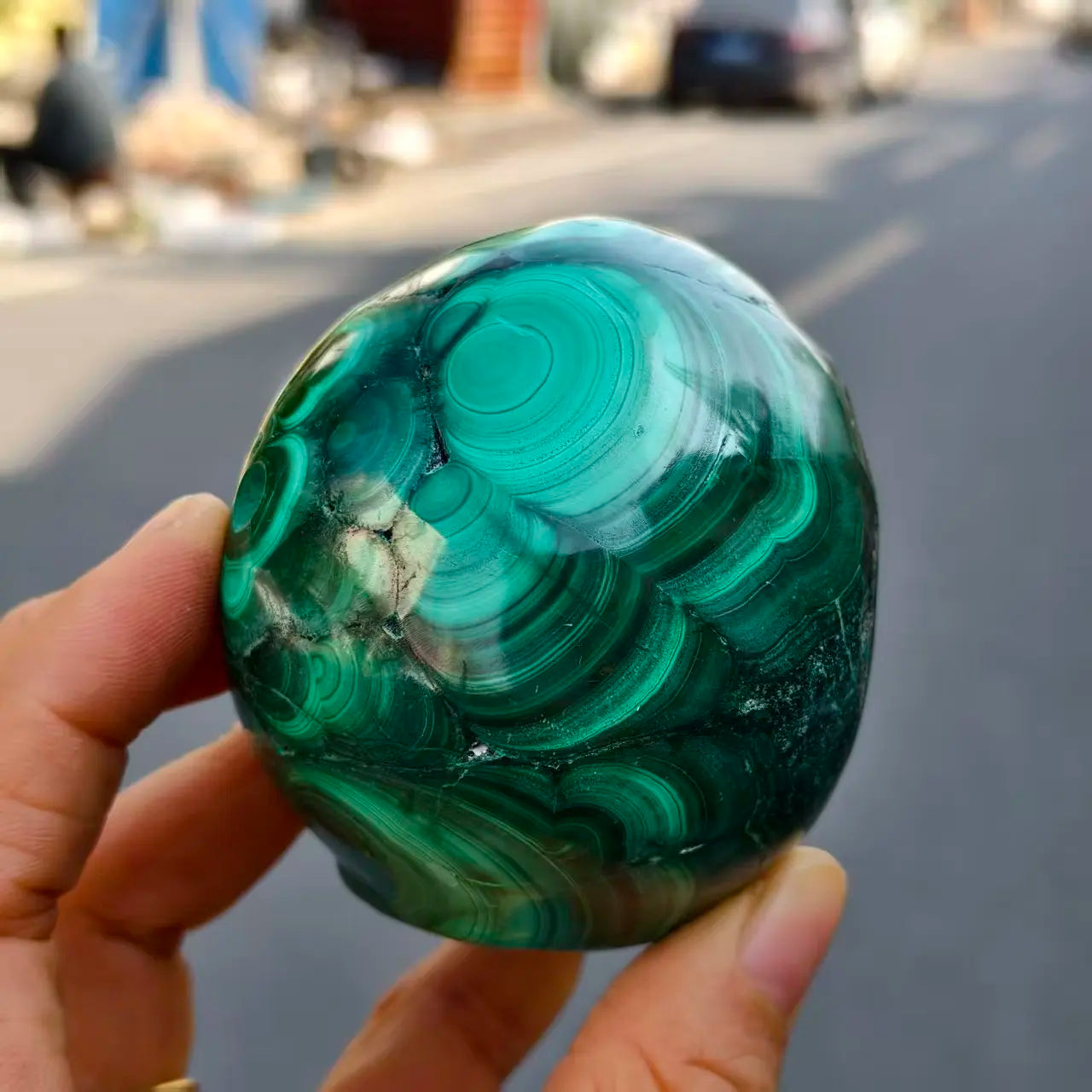 Natural Green Malachite Skull, Quartz Crystal Green Ore, Carved, Skull, Mineral Healing-ToShay.org