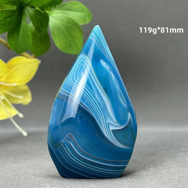 Blue Striped Agate Torch-ToShay.org