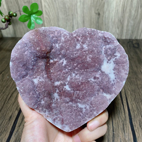 Pink Amethyst Cluster Heart-ToShay.org