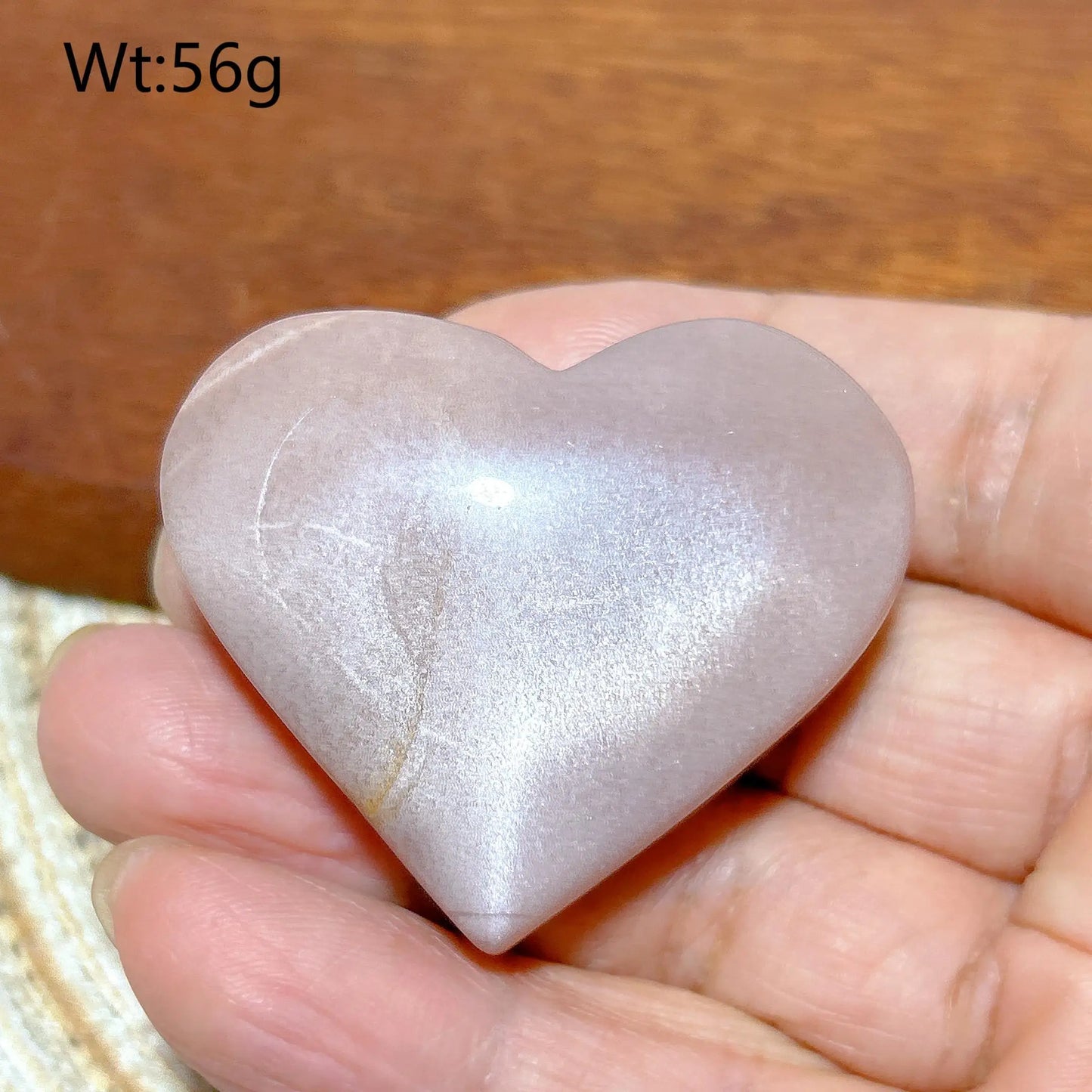 Orange Peach Moonstone Heart-ToShay.org