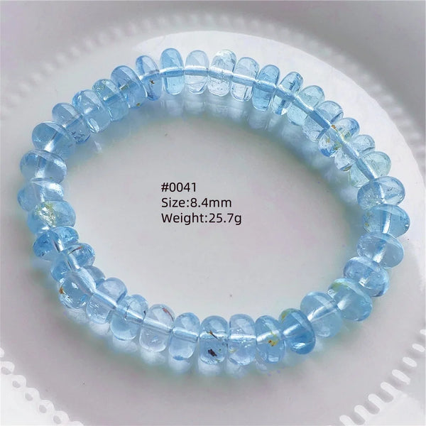 Blue Topaz Abacus Bead Bracelet-ToShay.org