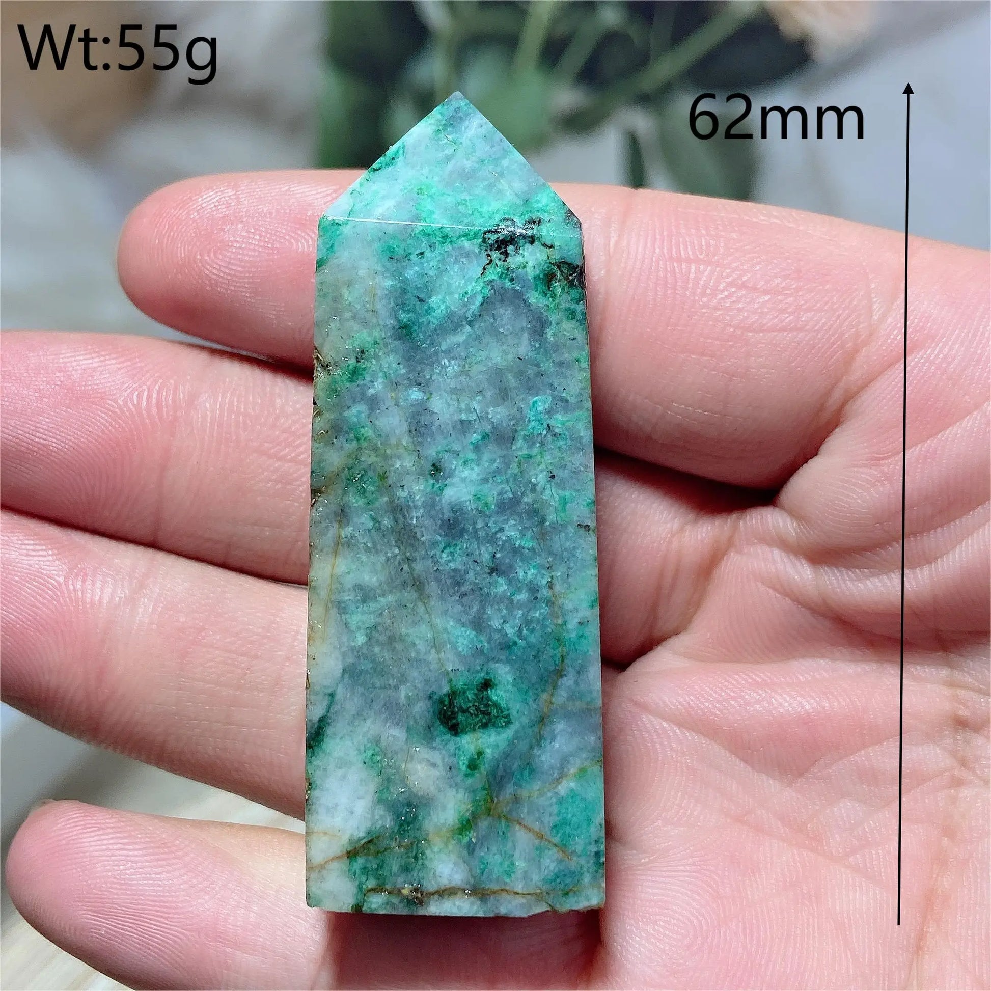 Blue Dioptase Pyrite Tower-ToShay.org