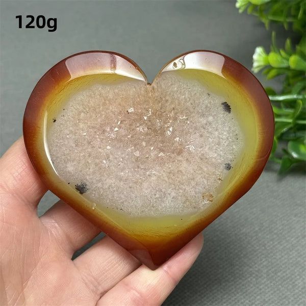 Red Agate Geode Heart-ToShay.org