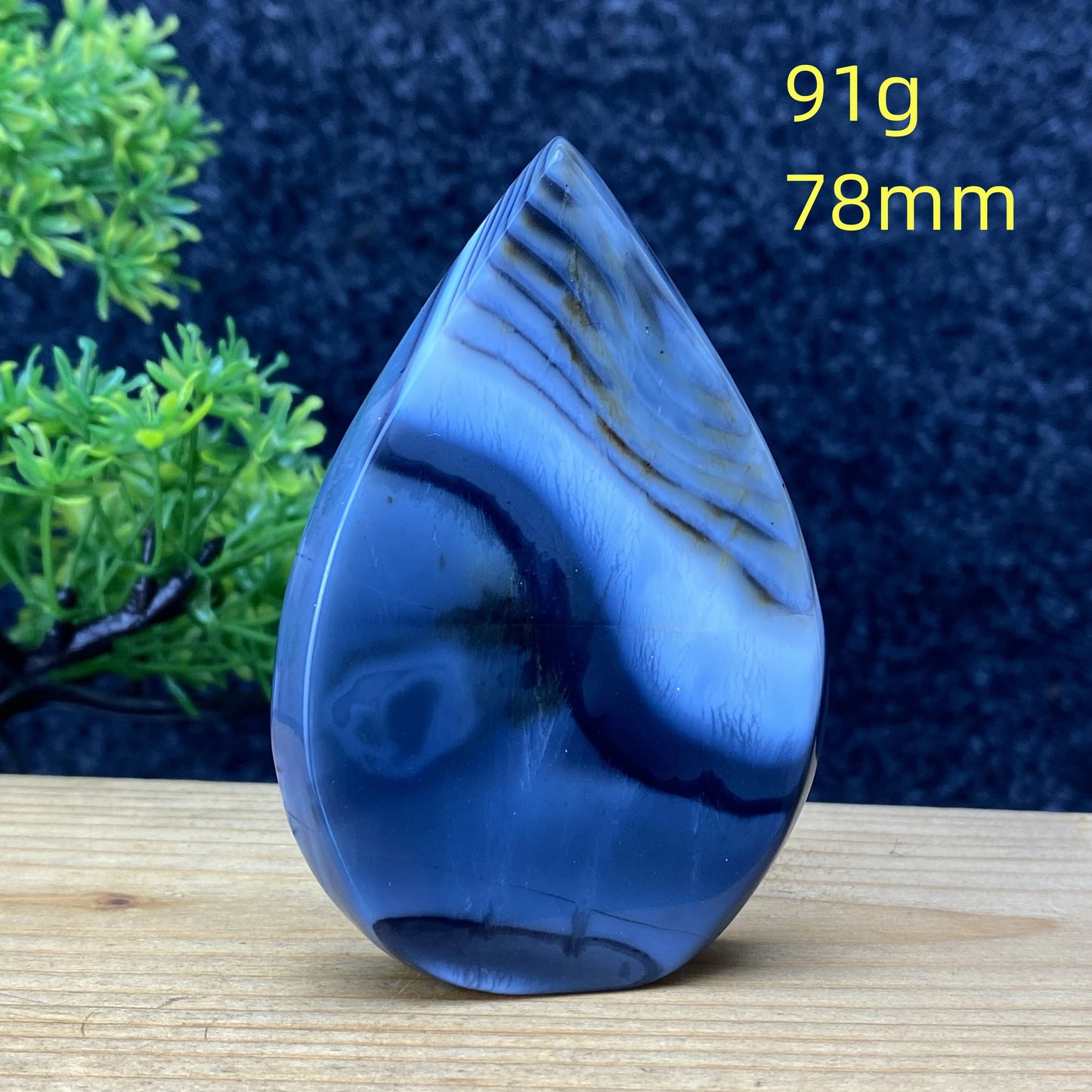 Black Silk Agate Torch-ToShay.org
