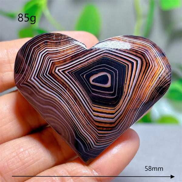 Black Red Silk Agate Heart-ToShay.org