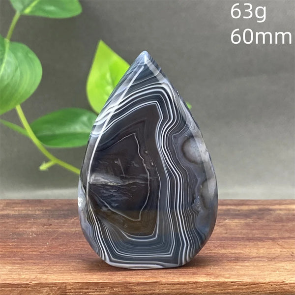 Black Silk Striped Agate Torch-ToShay.org