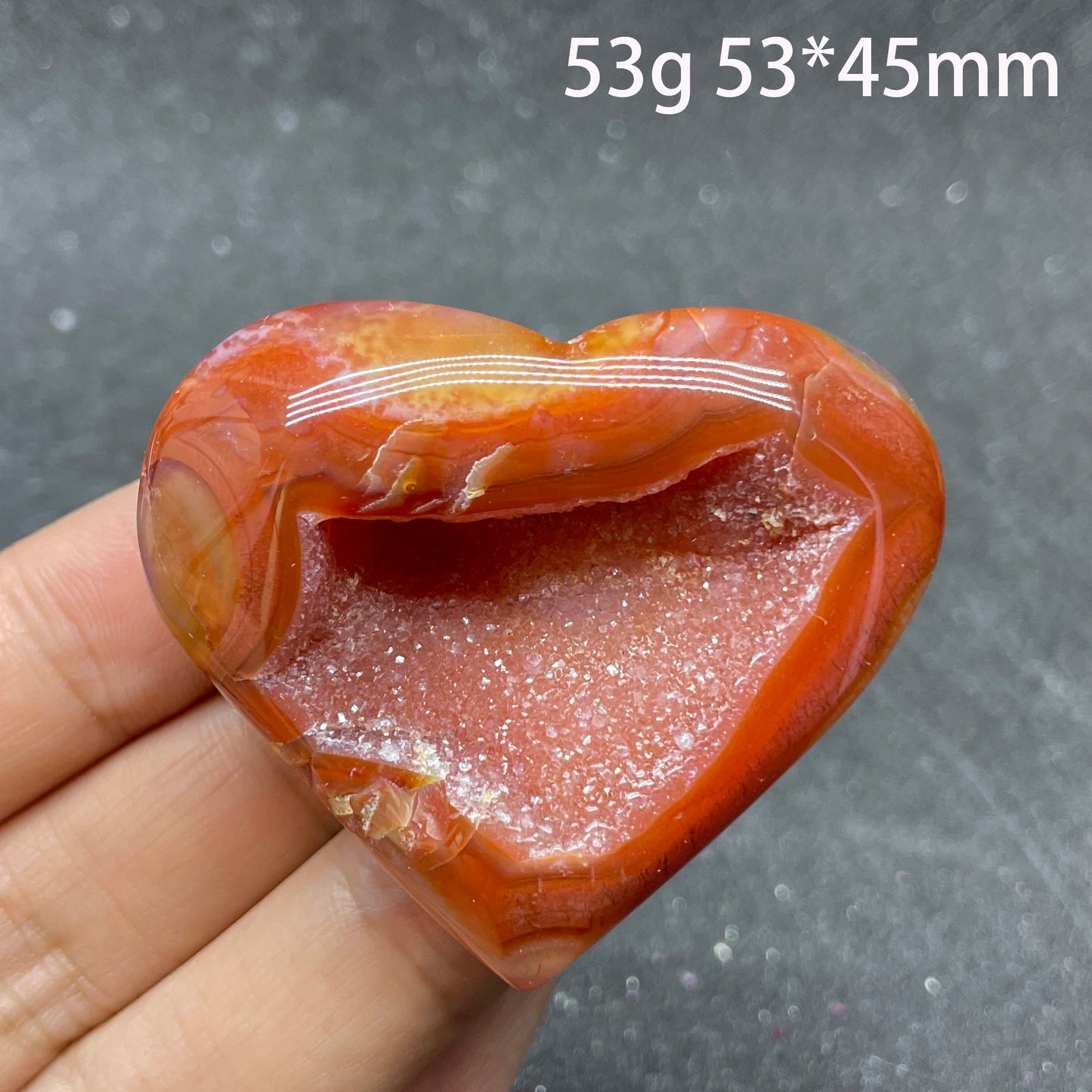 Red Agate Geode Heart-ToShay.org