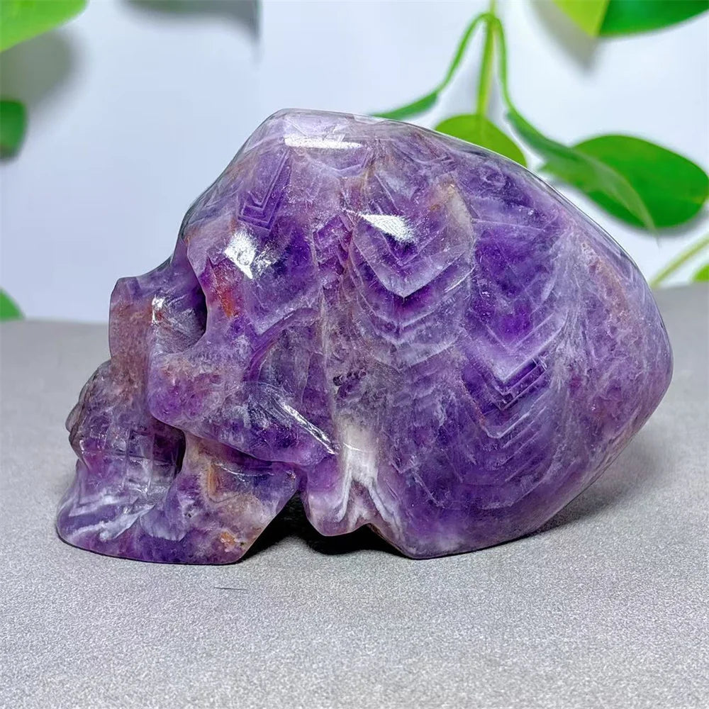Dream Amethyst Skull Crystal Natural Stone Quartz Stone Minerals Home Decoration Reiki Gifts Energy Healing Spiritual Luck Love-ToShay.org