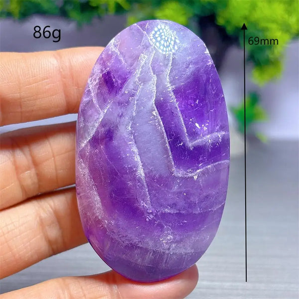 Purple Amethyst Palm Stone-ToShay.org