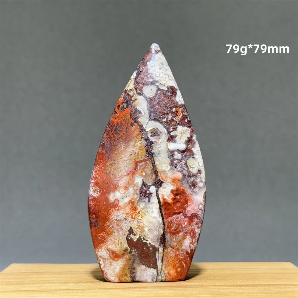 Red Lace Agate Torch-ToShay.org
